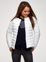 Куртка стеганая с круглым вырезом