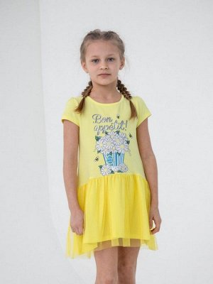 Платье для девочки Сherubino CSKG 63081-30-311 Желтый