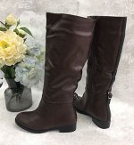 Сапоги женские зимние коричневые