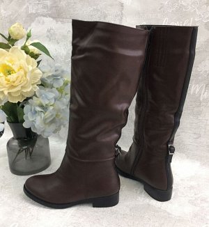 Сапоги женские зимние коричневые