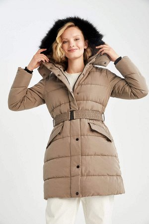 Теплоизолированное водонепроницаемое надувное пальто с капюшоном Parka