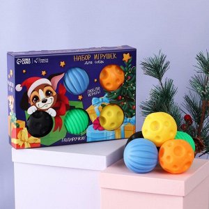 Набор мячей для собак «Подарочки!», 5 мячей