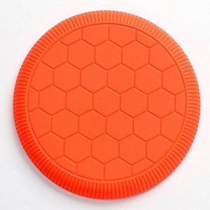 Фрисби "Футбол", термопластичная резина, 23 см, оранжевый
