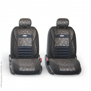 Чехлы на сиденья "AUTOPROFI COMFORT COMBO" CMB-1105 ANTHRACITE (M), 11 предметов, Антрацит, черно-серый