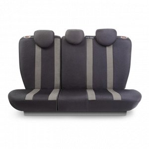 Чехлы на сиденья AUTOPROFI CUSHION COMFORT CUS-1505 BK/GY, эко-хлопок, 15 предметов, черно-серый
