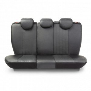 Чехлы на сиденья "AUTOPROFI SIGNATURE" SGN-1505GF BK/BK, экокожа, 15 предметов, черный