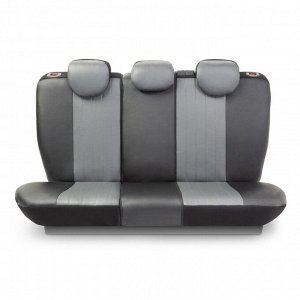Чехлы на сиденья "AUTOPROFI SIGNATURE" SGN-1505GF BK/GY, экокожа, 15 предметов, черный/серый