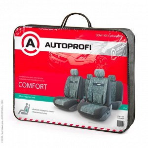 Чехлы на сиденья &quot;AUTOPROFI COMFORT&quot; COM-1105 Cyclon (M), велюр, 11 предметов