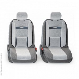 Чехлы на сиденья "AUTOPROFI COMFORT" COM-1105 D.GY/L.GY (M), 11 предметов, велюр, темно-серый/светло-серый