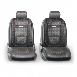 Чехлы на сиденья "AUTOPROFI COMFORT" COM-1105GP BK/BK (M), 11 предметов, экокожа, черный
