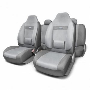 Чехлы на сиденья "AUTOPROFI COMFORT" COM-1105H D.GY/L.GY (M), 9 предметов, темно-серый/светло-серый