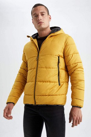 Синтетическая двусторонняя куртка с капюшоном Regular Fit