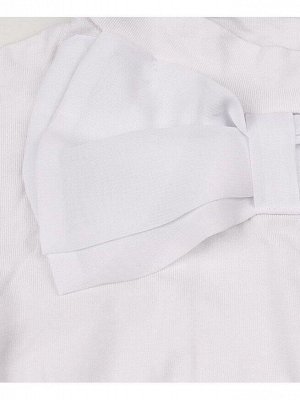 Удобная водолазка (блузка) с коротким рукавом для девочки Цвет: белый