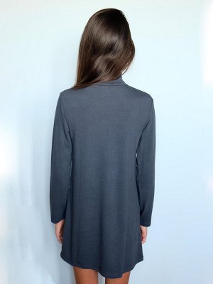 Темно-серое платье для девочки Цвет: тёмно-серый