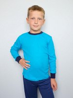 Комплект(пижама) для мальчика синего цвета из свитшота и брюк Цвет: тёмно-синий