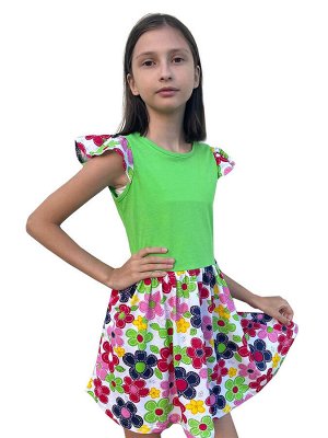 Платье с цветочным принтом для девочки Цвет: микс