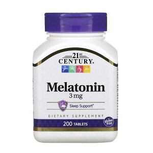 21st Century Мелатонин, 3 мг, 200 таблеток