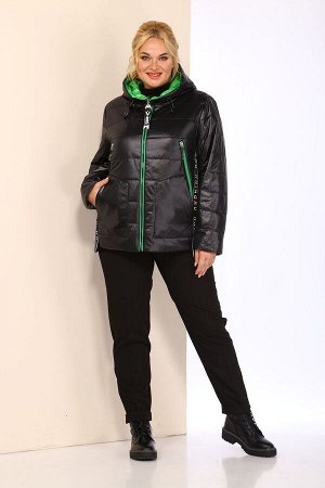 Куртка / Shetti 2075 черный+зеленый