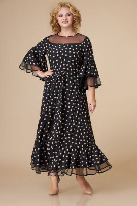 Платье / Svetlana-Style 1593 черный+горох
