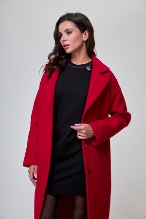 Пальто, Платье / T&N 7299 алый_красный+черный