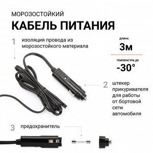 Компрессор воздушный АГРЕССОР, 35 л./мин., 12V/14A, 180W, 10 Атм., съёмный шланг 5 м., клапан для регулир. давления, питание от прикуривателя,  переходник с зажимами АКБ, набор из 4-х переходников для