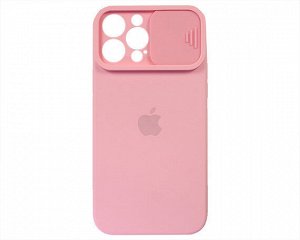 Чехол iPhone 13 Pro Max Protect Cam, с яблоком, розовый