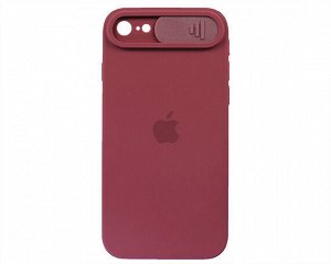 Чехол iPhone 7/8/SE 2020/SE 2022 Protect Cam, с яблоком, фиолетовый