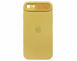 Чехол iPhone 7/8/SE 2020/SE 2022 Protect Cam, с яблоком, желтый