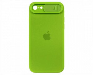 Чехол iPhone 7/8/SE 2020/SE 2022 Protect Cam, с яблоком, зеленый