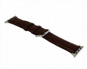 Ремешок Watch Series 38mm/40mm/41mm Crocodile Leather коричневый