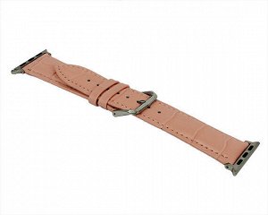 Ремешок Watch Series 38mm/40mm/41mm Crocodile Leather розовый