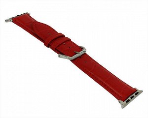 Ремешок Watch Series 38mm/40mm/41mm Crocodile Leather красный