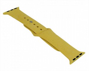 Ремешок Watch Series 38mm/40mm carvine silicone, желтый #4