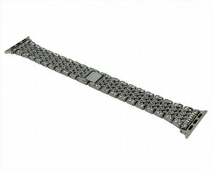 Ремешок Watch Series 38mm/40mm New diamond metal band серебро