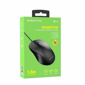 Проводная мышь USB Borofone BG4 (черный)
