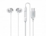 Наушники Remax RM-512a Type-C серебро с микрофоном (совместимость наушников Huawei/one plus/xiaomi/oppo/samsung a8S/nubia,smartisan/Lenovo/moto/google/meitu/Sony/Nokia)