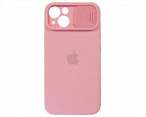 Чехол iPhone 13 Protect Cam, с яблоком, розовый