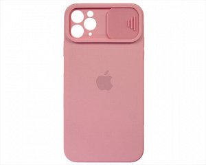 Чехол iPhone 11 Pro Max Protect Cam, с яблоком, розовый