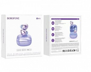 Bluetooth стереогарнитура Borofone BW10 фиолетовые