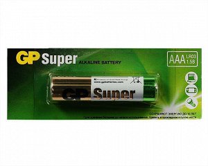 Батарейка AAA GP Super LR03 5-BL, отрывные по 1шт в блистере, цена за 1шт