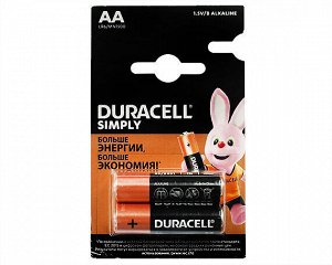 Батарейка AA Duracell LR06 20-BL отрывные, цена за 2 шт