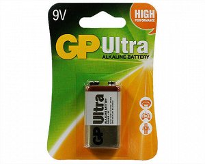 Батарейка 9V КРОНА GP ALKALINE ULTRA 6LR61 1-BL, цена за 1 штуку