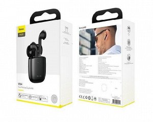 Bluetooth стереогарнитура Baseus Encok True Wireless Earphones W04 черная (NGW04-01)