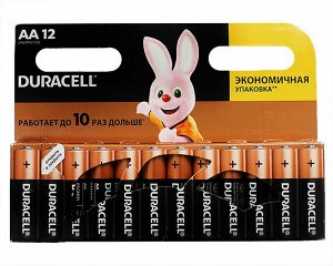 Батарейка AA Duracell LR06 12-BL, цена за 1 упаковку