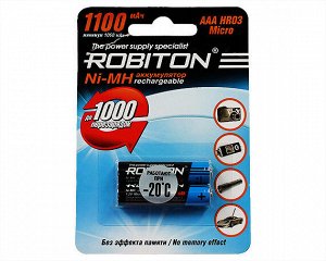 Аккумулятор AAA Robiton R03 2-BL 1100mAh, цена за 1 упаковку