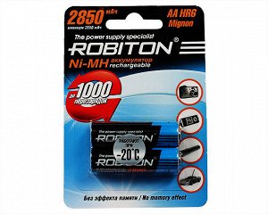 Аккумулятор AA Robiton R6 2-BL 2850mAh, цена за 1 упаковку