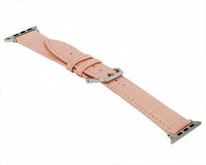 Ремешок Watch Series 42mm/44mm/45mm Crocodile Leather розовый