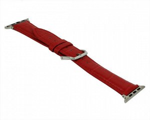 Ремешок Watch Series 42mm/44mm/45mm/49mm Crocodile Leather красный