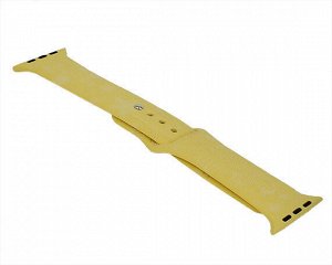 Ремешок Watch Series 42mm/44mm/45mm carvine silicone, желтый #4