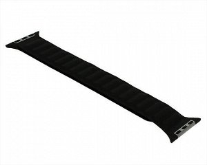 Ремешок Watch Series 42mm/44mm/45mm New leather band на магните, черный #12